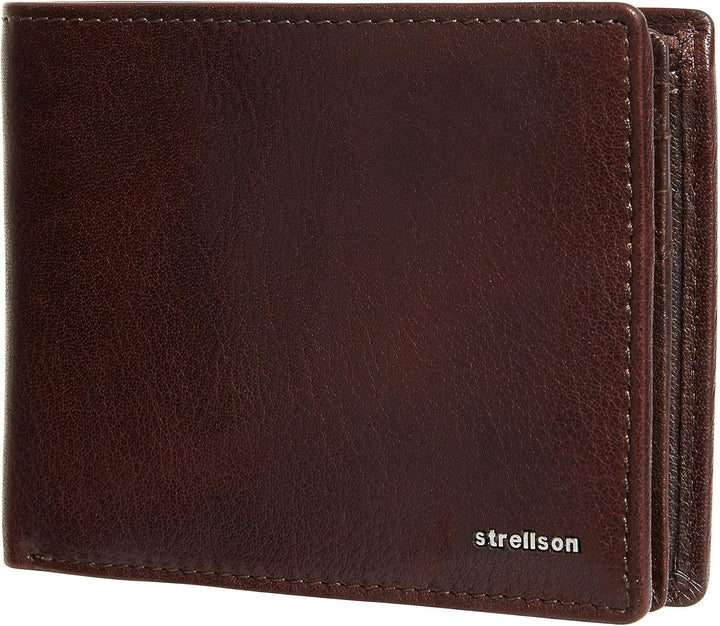 Strellson Herren Geldbeutel Jefferson Brieftasche aus Leder Braun (Dark Brown 702), Braun (Dark Brow