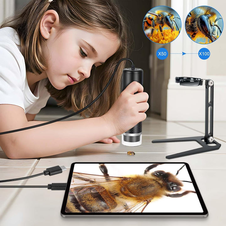 USB Digital Mikroskop Kompatibel mit iOS und Android Geräten, 1920x1440P HD tragbare Mikroskop Kamer