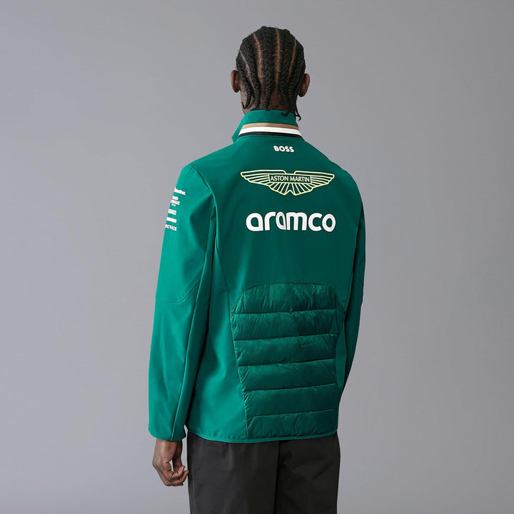 Aston Martin F1 Herren 2024 Hybrid Team Jacke mit Thermore Polsterung - Grün XXL Grün, XXL Grün