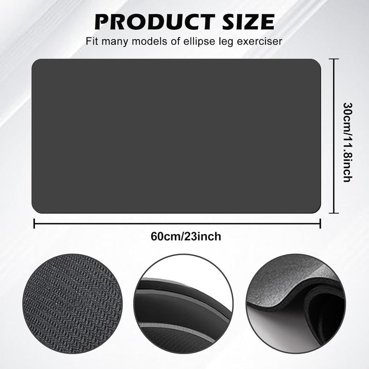 2 Stück Bodenschutzmatte Fitnessgerät, 60 * 30cm Laufband Matte 3mm Dicke, Stossfeste Bodenschutzmat
