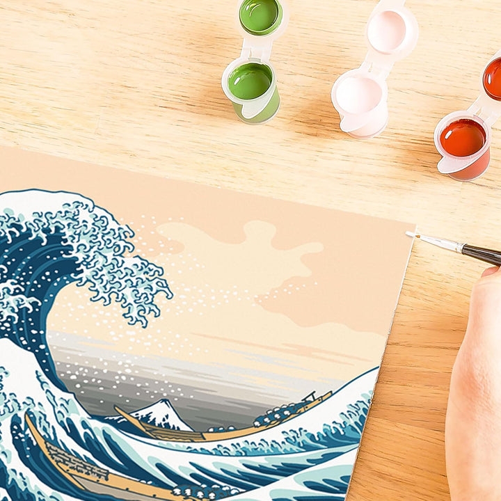 Ravensburger CreArt 23690 - Grosse Welle (Hokusai) - Malen nach Zahlen Erwachsene, DIY Malset mit Pi