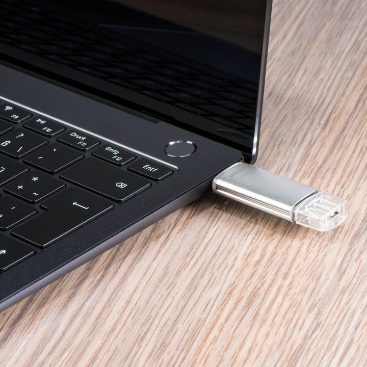 Hama 256GB USB-Speicherstick mit USB 3.2 Gen 1-Type-C (2-in-1 USB-Stick, z.B. für Android Handy, Tab