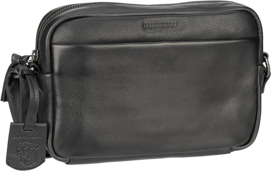 Burkely Just Jolie Umhängetasche Leder 22 cm Schwarz, Schwarz
