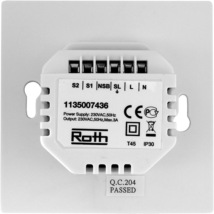 Roth Basicline T, 230V, programmierbarer Uhrenthermostat, Raumregler, 1135007436