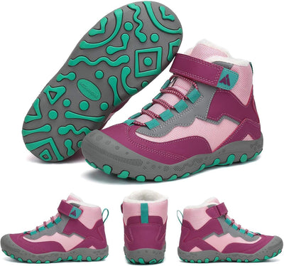 Mishansha Kinder Winterschuhe Gefüttert Winterstiefel für Jungen Mädchen Gr.24-38 25 EU Violett, 25