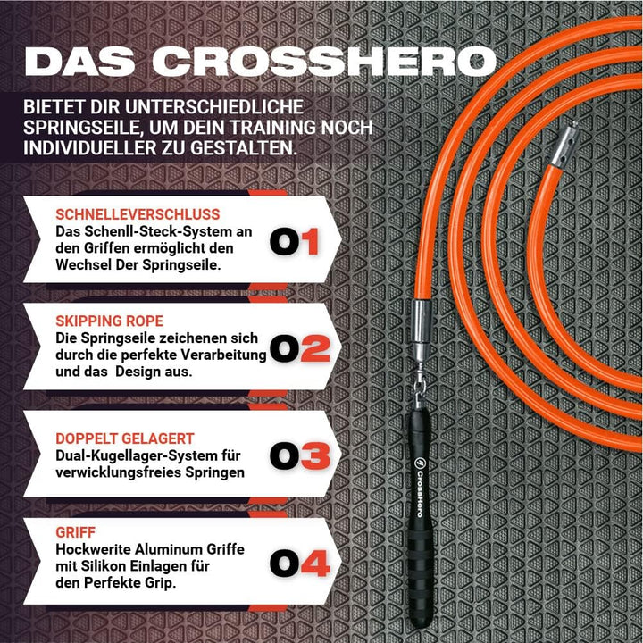 4athletics Premium Springseil Lightweight Set Springseil zum Ganzkörpertraining S - Bis Grösse 169 C