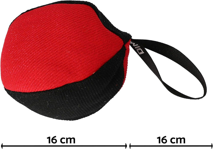 Dingo Gear Trainings-Spielzeug Bäll 16 cm Schwarz- Orange French-Material Nylcott Training Spiel App