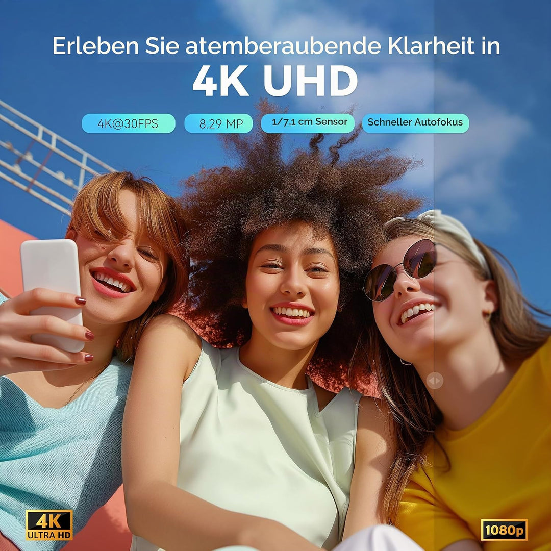 TONGVEO 4K NDI PTZ Kamera mit KI-Auto-Tracking 20-Fach optischem Zoom HDMI IP Live-Streaming SDI USB