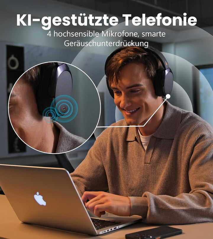 Edifier WH950NB Hybrid Active Noise Cancelling Kopfhörer -LDAC Codec mit Hi-Res Audio und Custom EQ