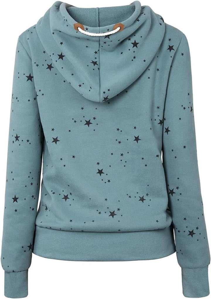 Cassiecy Damen Kapuzenpullover Winter Langarm Hoodie Pullover Baumwoll Casual Sweatshirt Winterjacke