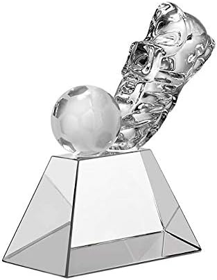 CRISTALICA Glaspokal Fussballtrophäe Award Sportlerauszeichnung aus Glas Höhe 10cm