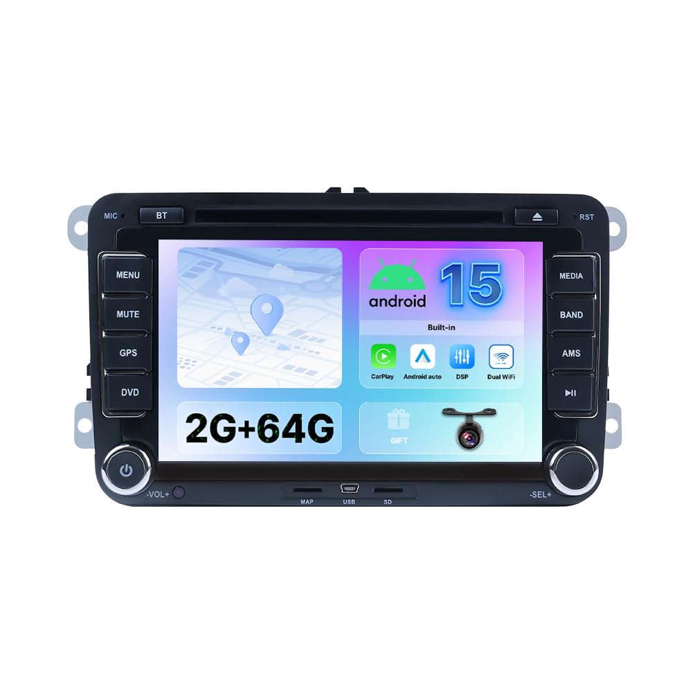 JOYX Wince 6.0 Autoradio Passt für VW Passat/Golf/Skoda/Seat - GPS 2 Din - Rückfahrkamera Canbus KOS