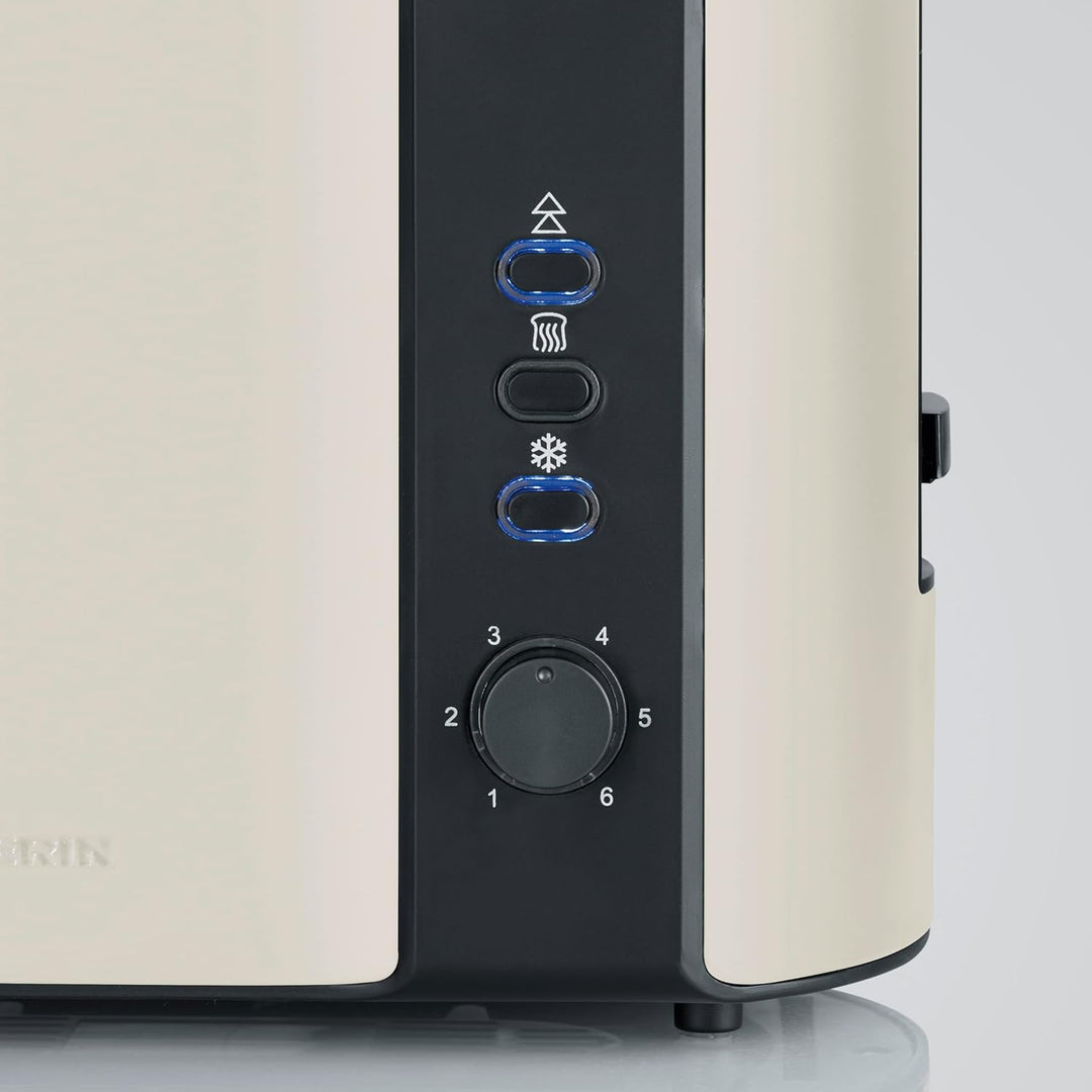 Severin Automatik-Toaster, mit Brötchen-Aufsatz, für 2 Brot-Scheiben, Brotscheibenzentrierung, Aufwä