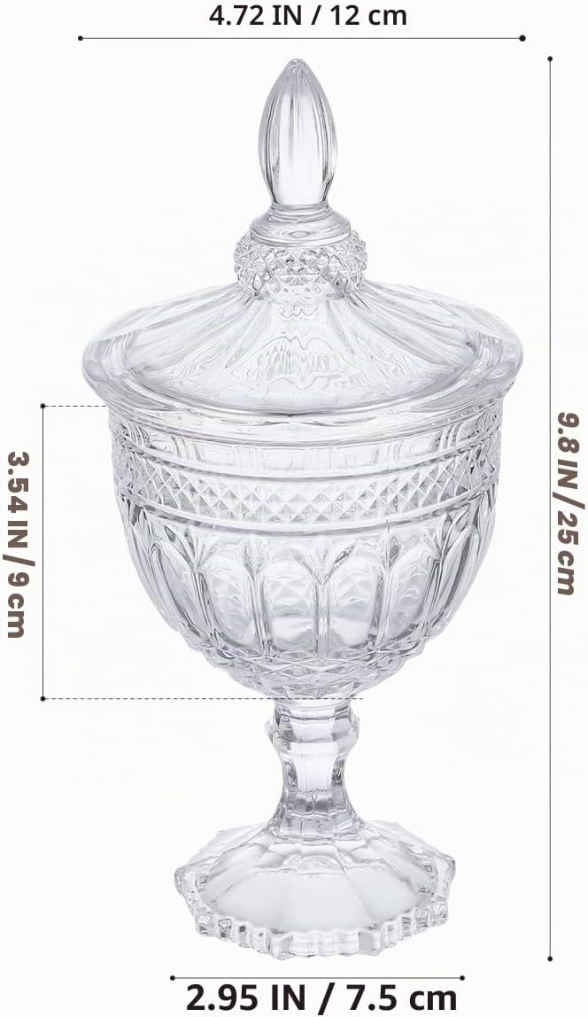 Yardwe Apotheker-Gläser aus klarem Glas, dekoratives Süssigkeiten-Buffetglas, Hochzeits-Süssigkeiten