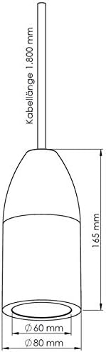 Buchenbusch urban design Betonlampe dark edition 7,5 x 16 cm, Deckenlampe einflammig, LED Pendelleuc