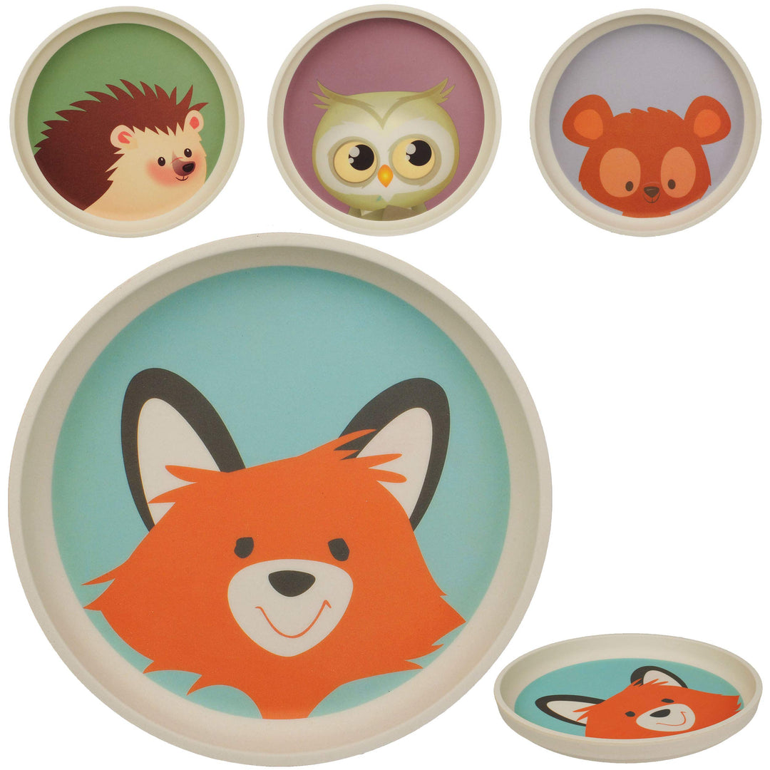 alles-meine.de GmbH 2 Stück - Melamin - Teller - Tiere - Waldtiere &amp; Zootiere - BPA frei - Melaminge