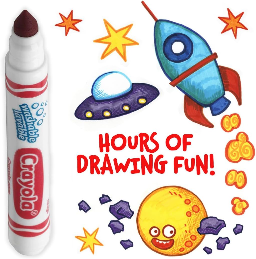 Crayola 12 Count Washable Bulk Markers, Red by Crayola