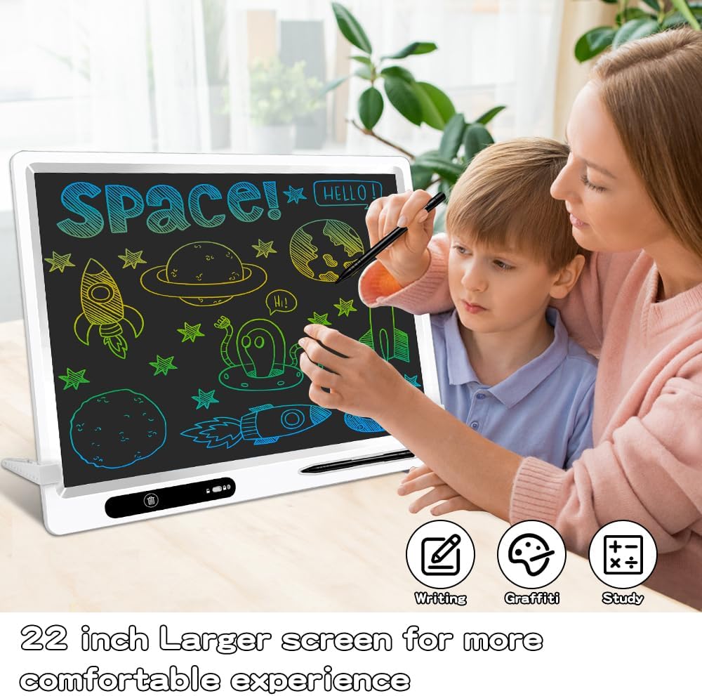 LCD-Schreibtablett, 22 Zoll Dual Colorful Screen Writing Doodle Board Elektronischer digitaler Schre