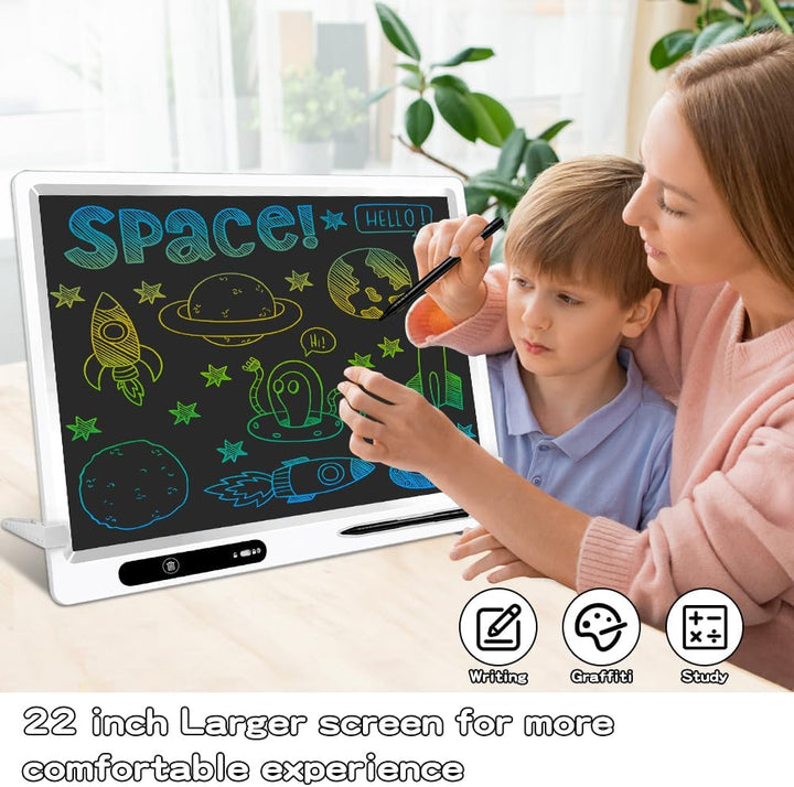 LCD-Schreibtablett, 22 Zoll Dual Colorful Screen Writing Doodle Board Elektronischer digitaler Schre