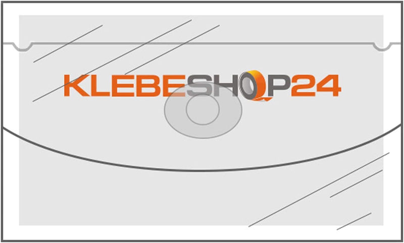 Visitenkartentaschen selbstklebend | Breite Seite offen | Mit Klappe | 105 x 60 mm | 20 oder 100 Stü