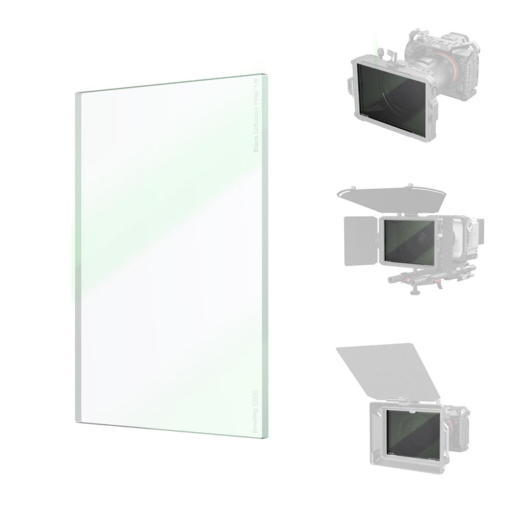 SMALLRIG 4 x 5,65" Quadratischer Schwarzer Diffusions 1/8" Filter, Traumhafter Kinoeffekt, 4mm Dicke