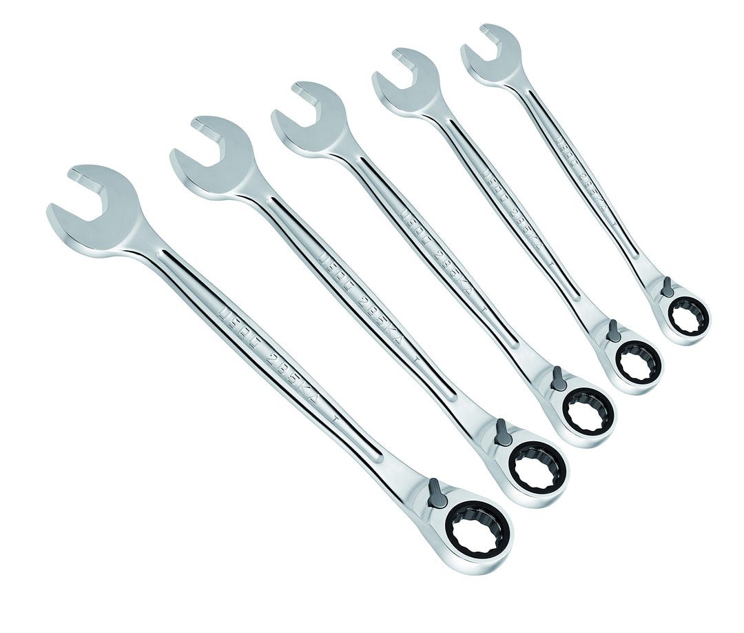 USAG U02856074 - 285 KA/SE5 - Set mit 5 umschaltbaren Ratschenkombischlüsseln mit Sicherungsring 5 T