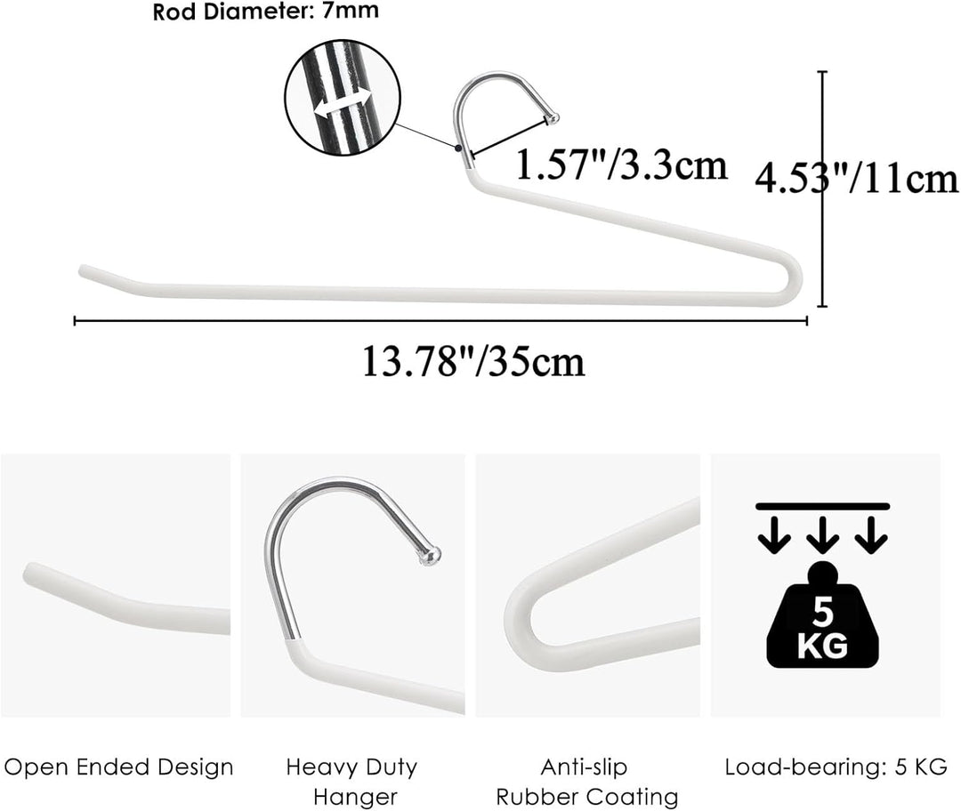 SHIMOYAMA Hosenbügel, Metall, rutschfest, Einzelstange, offenes Ende, Kleiderbügel für Jeans, Hosen,