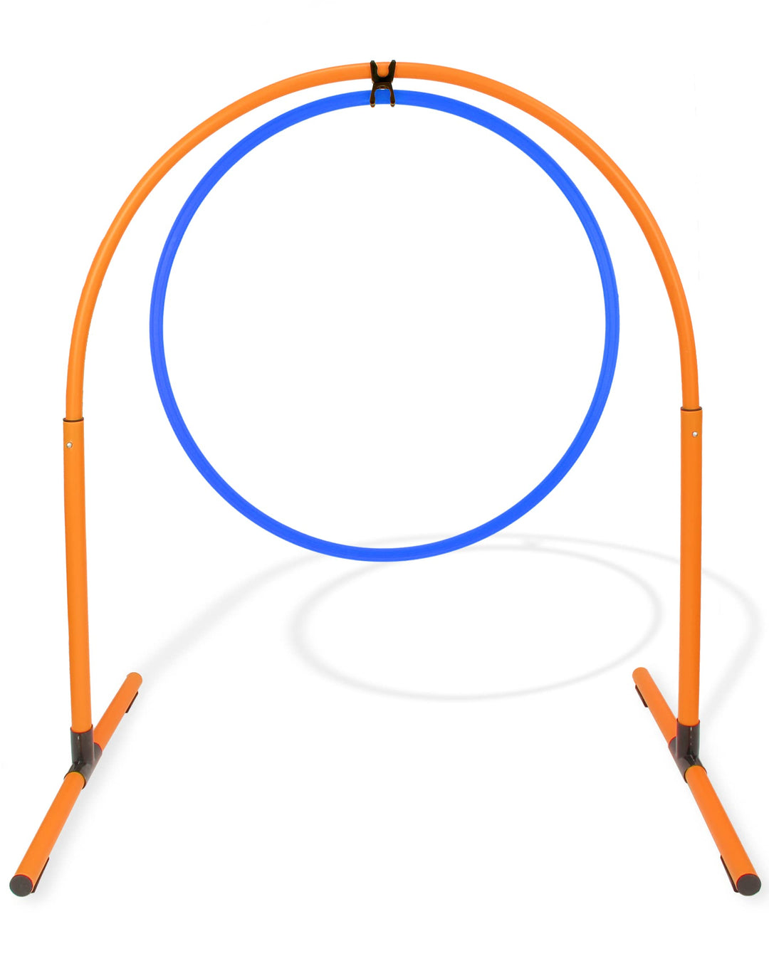 Hoopers Hoop mit Ring 70 – Agility Hoopers Reifen für Hundetraining – Hoop Orange/Sprungring Blau