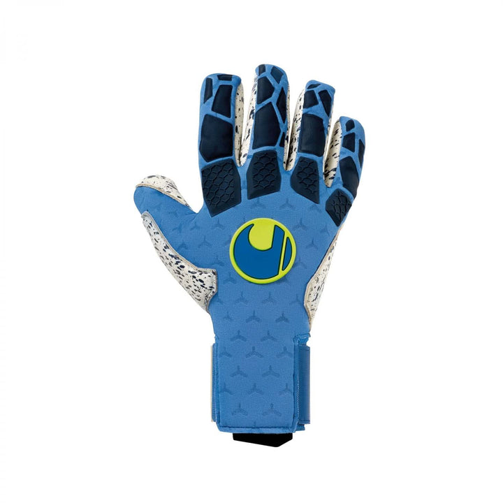 uhlsport Herren Hyperact Supergrip Handschuhe 7.5 Night Blau/Weiss/Fluo Gelb, 7.5 Night Blau/Weiss/F