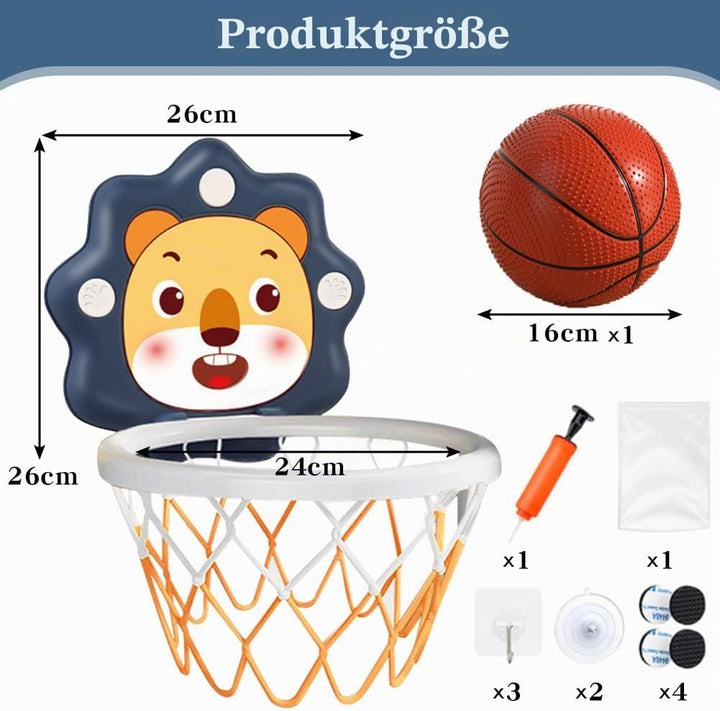 Hängender Basketballständer,Kinder Mini Basketball Korb Set,Basketballkorb fürs Zimmer Mit Bälle,Pum