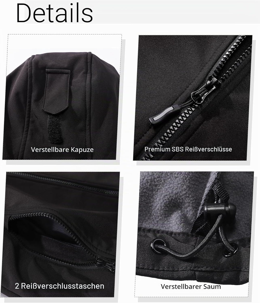 Outdoor Ventures Damen Softshelljacke Kurze Gefütterte Funktionsjacke Wasserdichte Übergangsjacke mi