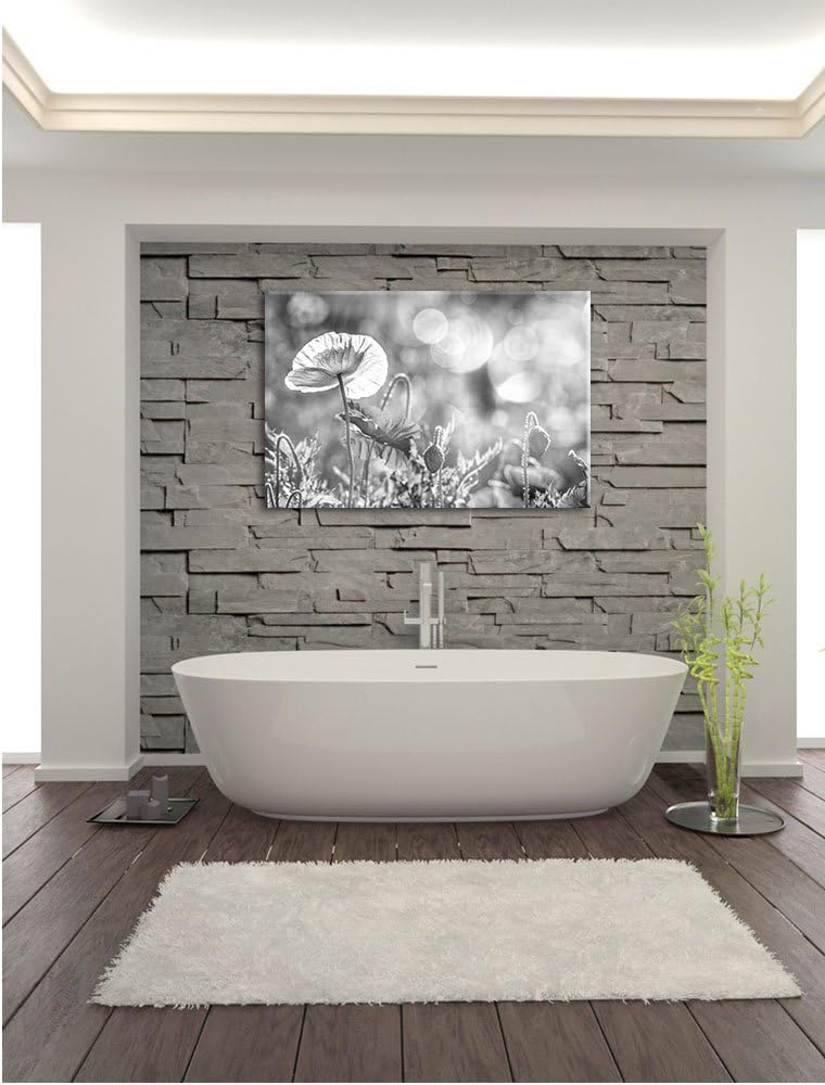 Pixxprint Kalifornischer Mohn im Frühling als Leinwandbild/Grösse: 100x70 cm/Wandbild/Kunstdruck/fer