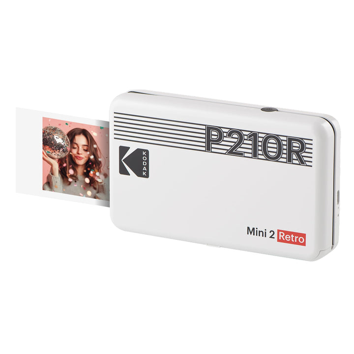 Kodak Mini 2 Retro mobiler Farbig Fotodrucker für Smartphone (iPhone &amp; Android) - Weiss - 8 Blatt (5