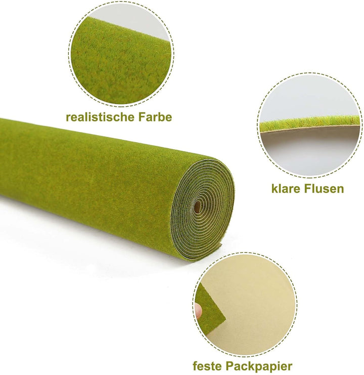 Evemodel 200*41 cm Modelleisenbahnrasen Rasenmatte Grasmatte Landschaftsbau Farblich Sortiert Wiesen