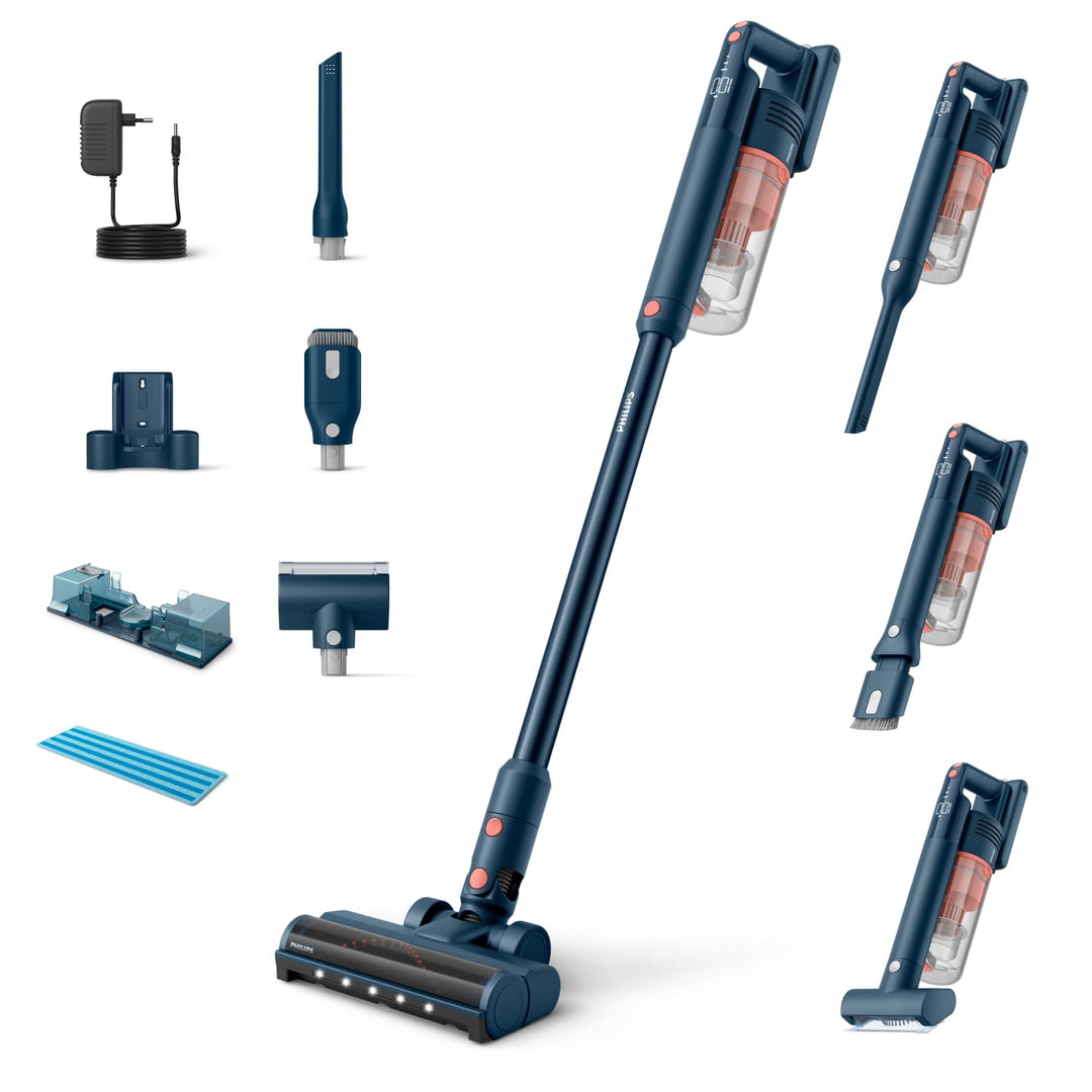 PHILIPS 5000-Serie Kabelloser Staubsauger, für Weiche und Harte Böden, Holzböden, Tierhaar-Miniturbo