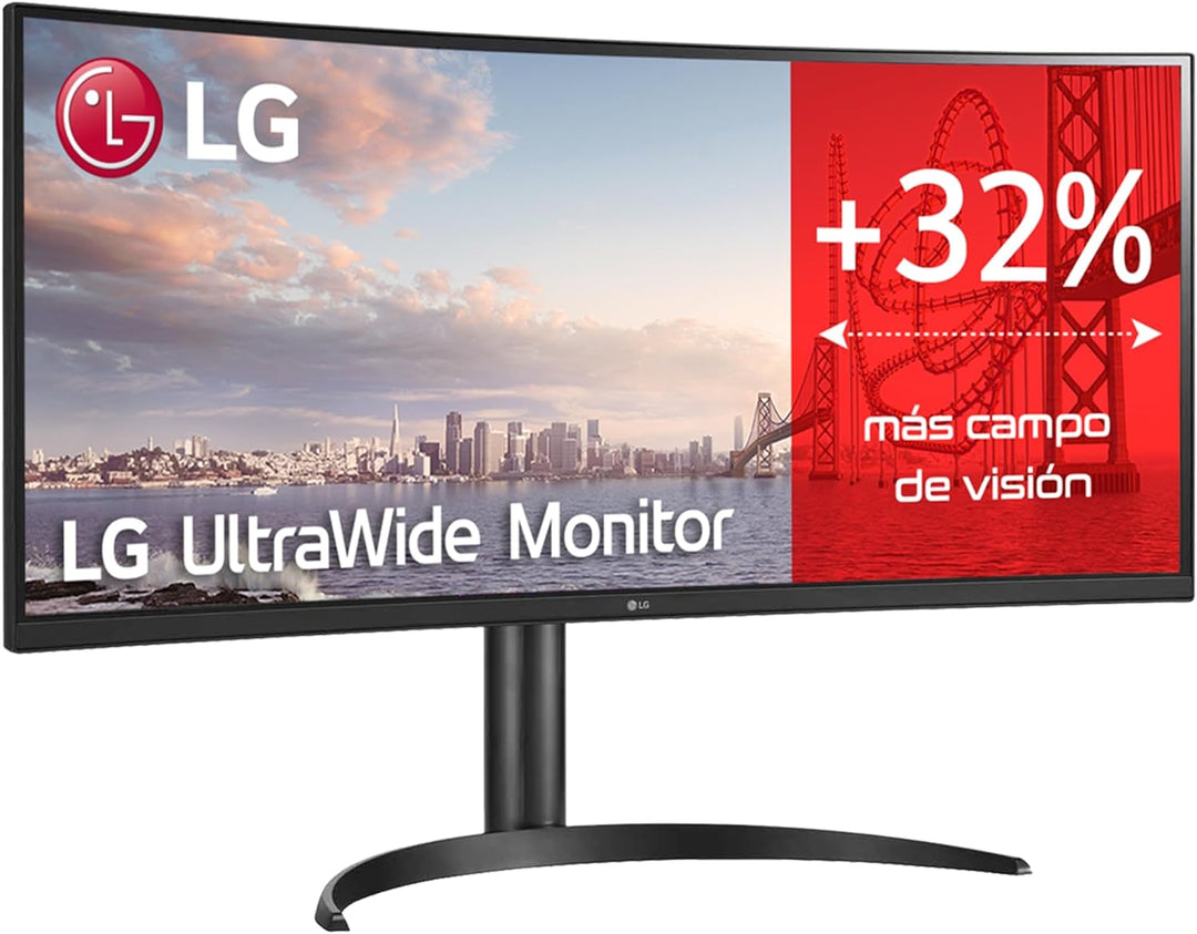LG Curved Monitor 34WQ75C-B 34 ". IPS. QHD. 3440 x 1440. 21:9. 5 ms. 300 cd/m². Black. 60 Hz. HDMI p