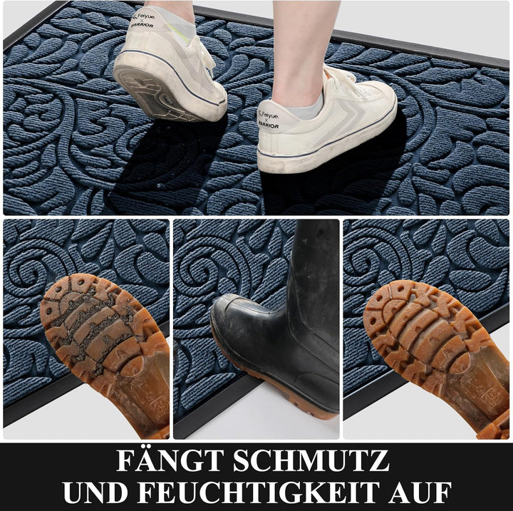 Yimobra Fussmatten - Innen und Aussen, Waschbar Fussmatte, Rutschfester Schmutzfänger Teppich für Ei