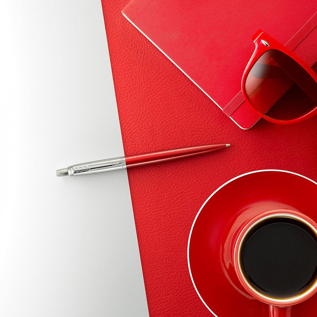 Parker Jotter London Trio Discovery Pack: Kugelschreiber (Royal Blue) | Gelstifte (Red Kensington) &