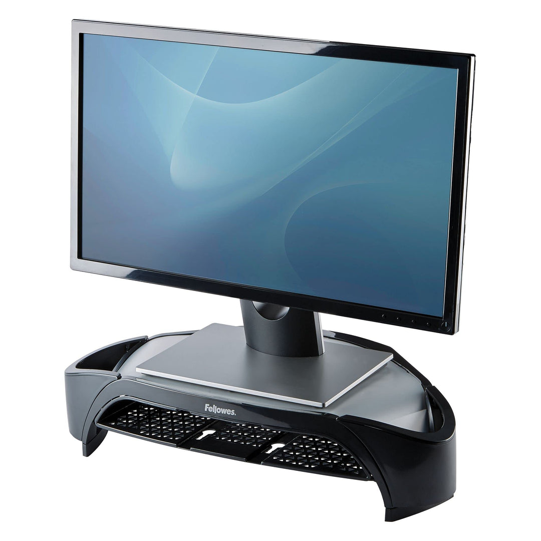 Fellowes Monitorständer Smart Suites Plus, höhenverstellbar, für Monitore bis 21 Zoll, platzsparende