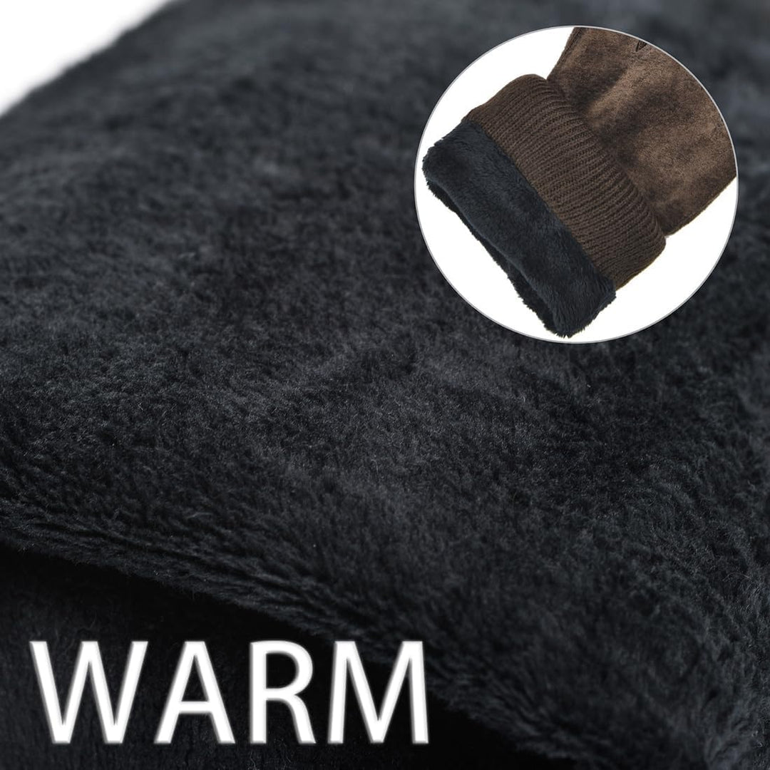 Harssidanzar Damen Winter Wildleder Handschuhe Thermal Wolle Fleece gefüttert Outdoor Wärme SL024EU