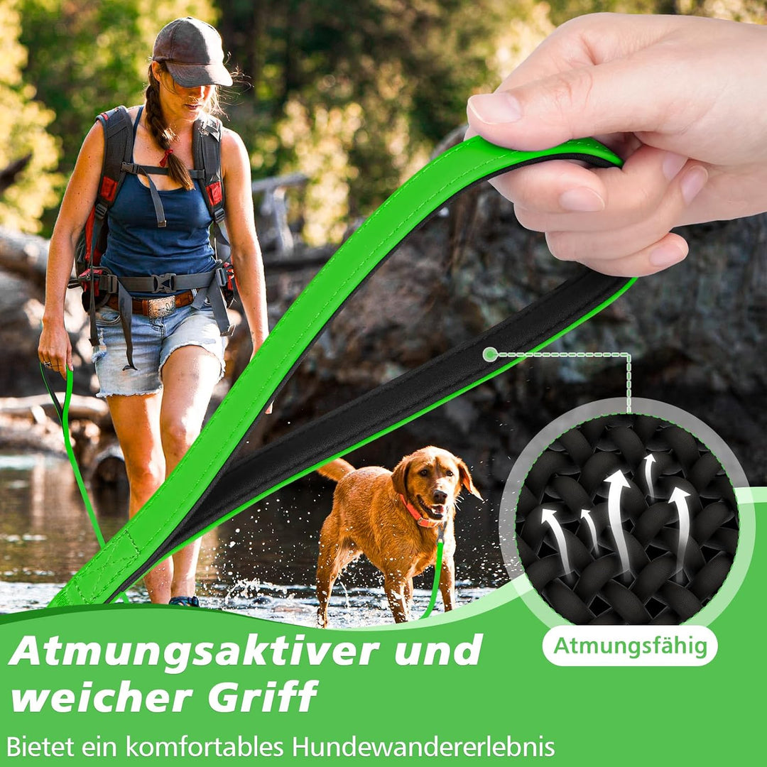X XBEN Wasserdicht Schleppleine für Hunde, 10M Gummierte Schleppleine mit Abschliessbarer Karabine,