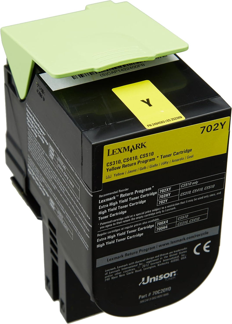 Lexmark 70C20Y0 Return Program Toner Cartridge, gelb