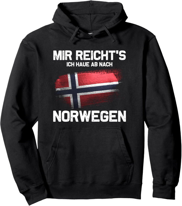 Ich haue ab nach Norwegen Pullover Hoodie