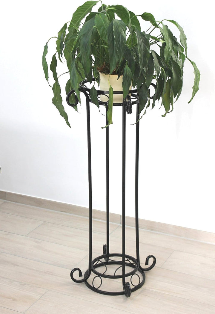 DanDiBo Blumensäule Metall Schwarz 97 cm Blumenständer KW042 Blumenhocker Pflanzenständer Pflanzensä