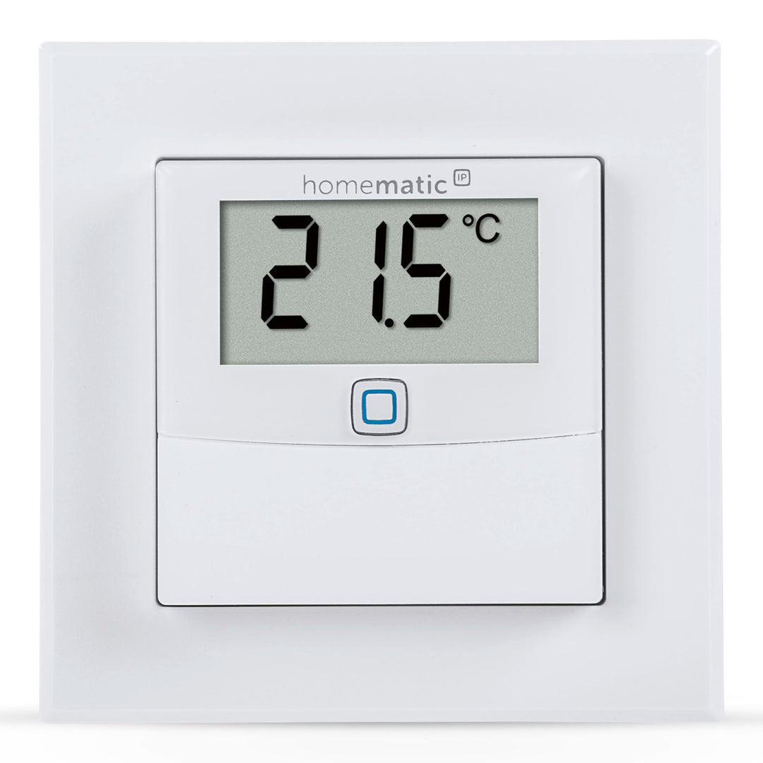 Homematic IP Smart Home Temperatur- und Luftfeuchtigkeitssensor mit Display – innen, steuert Heizkör