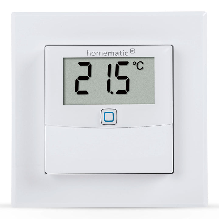Homematic IP Smart Home Temperatur- und Luftfeuchtigkeitssensor mit Display – innen, steuert Heizkör