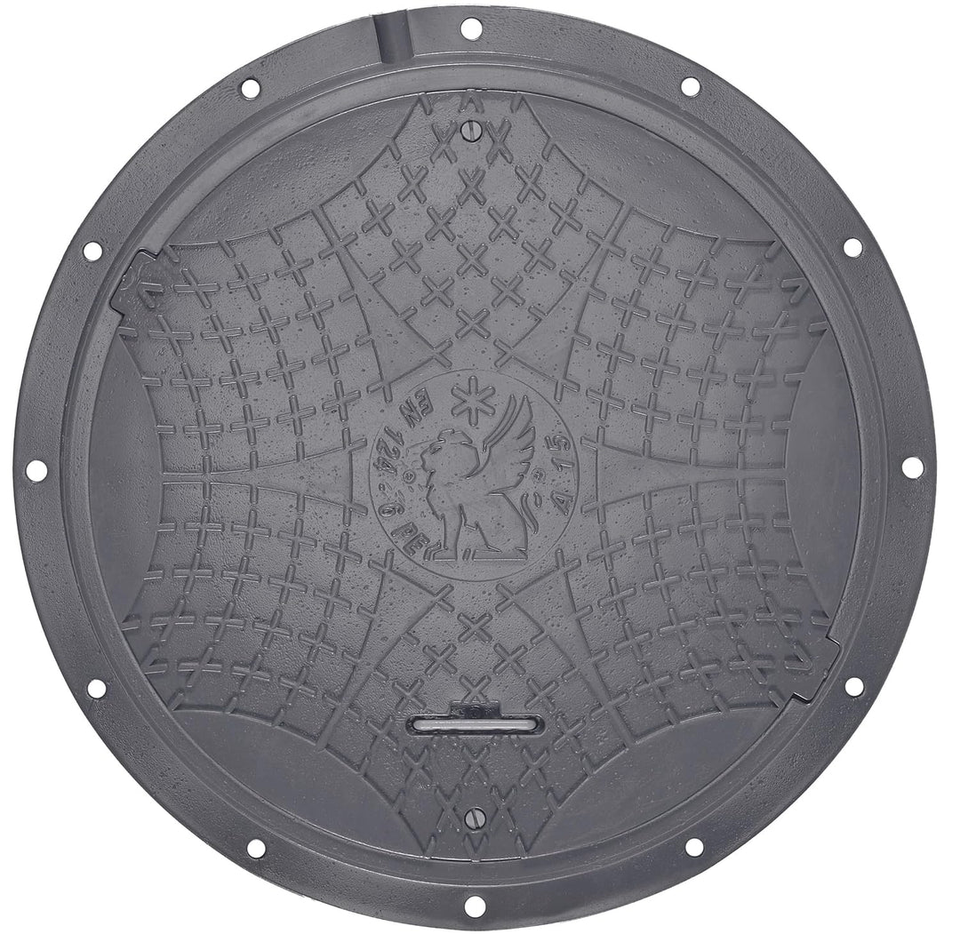 BABYLONPLAST Schachtabdeckung, Schachtdeckel DN600/800, 15kN Hochbelastbarer Kunststoff Kanaldeckel,