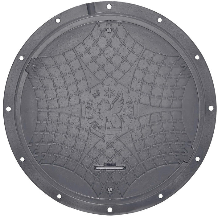BABYLONPLAST Schachtabdeckung, Schachtdeckel DN600/800, 15kN Hochbelastbarer Kunststoff Kanaldeckel,