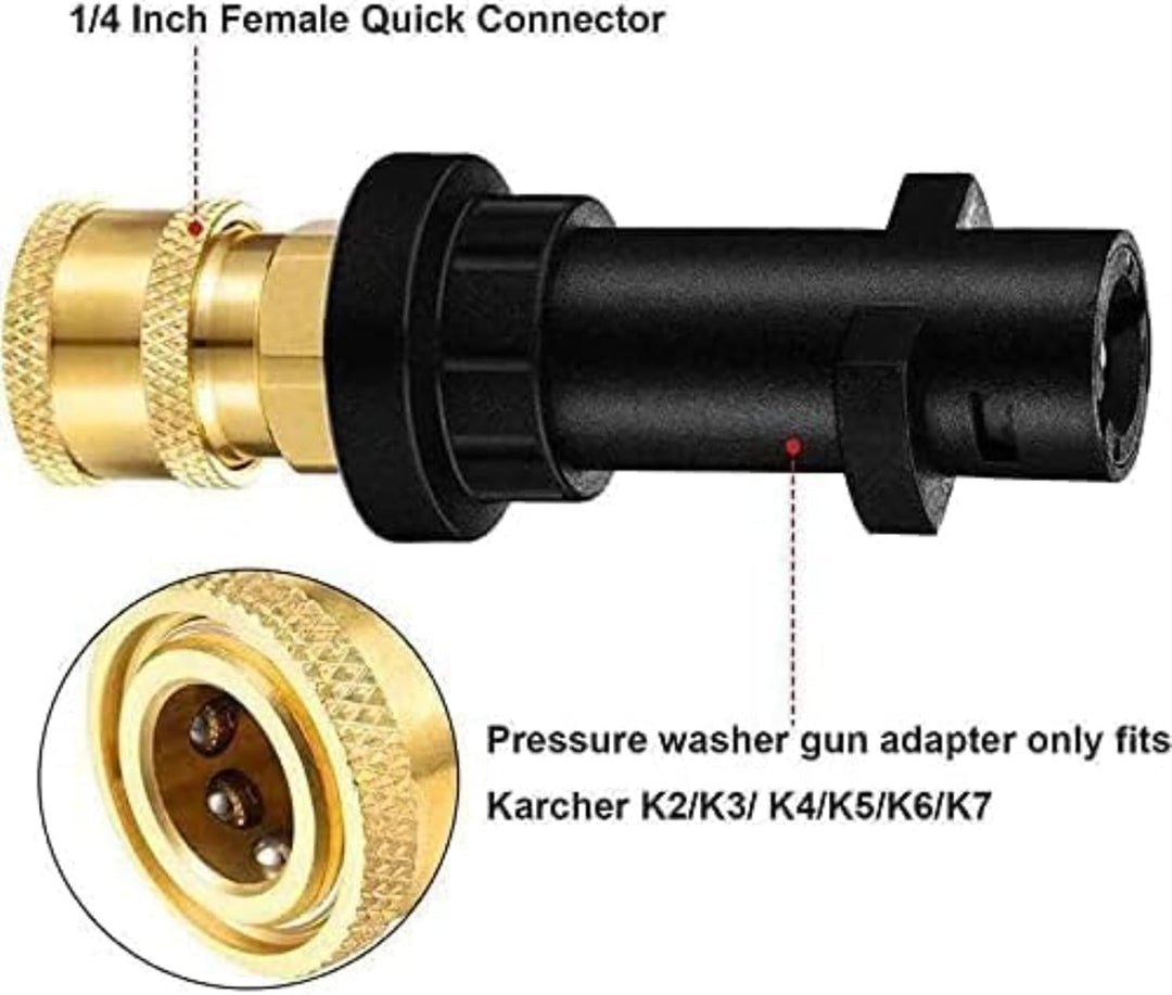 Adapter für Hochdruckreiniger, mit Schnellkupplung, 1/4 Zoll, kompatibel mit Kärcher Hochdruckreinig