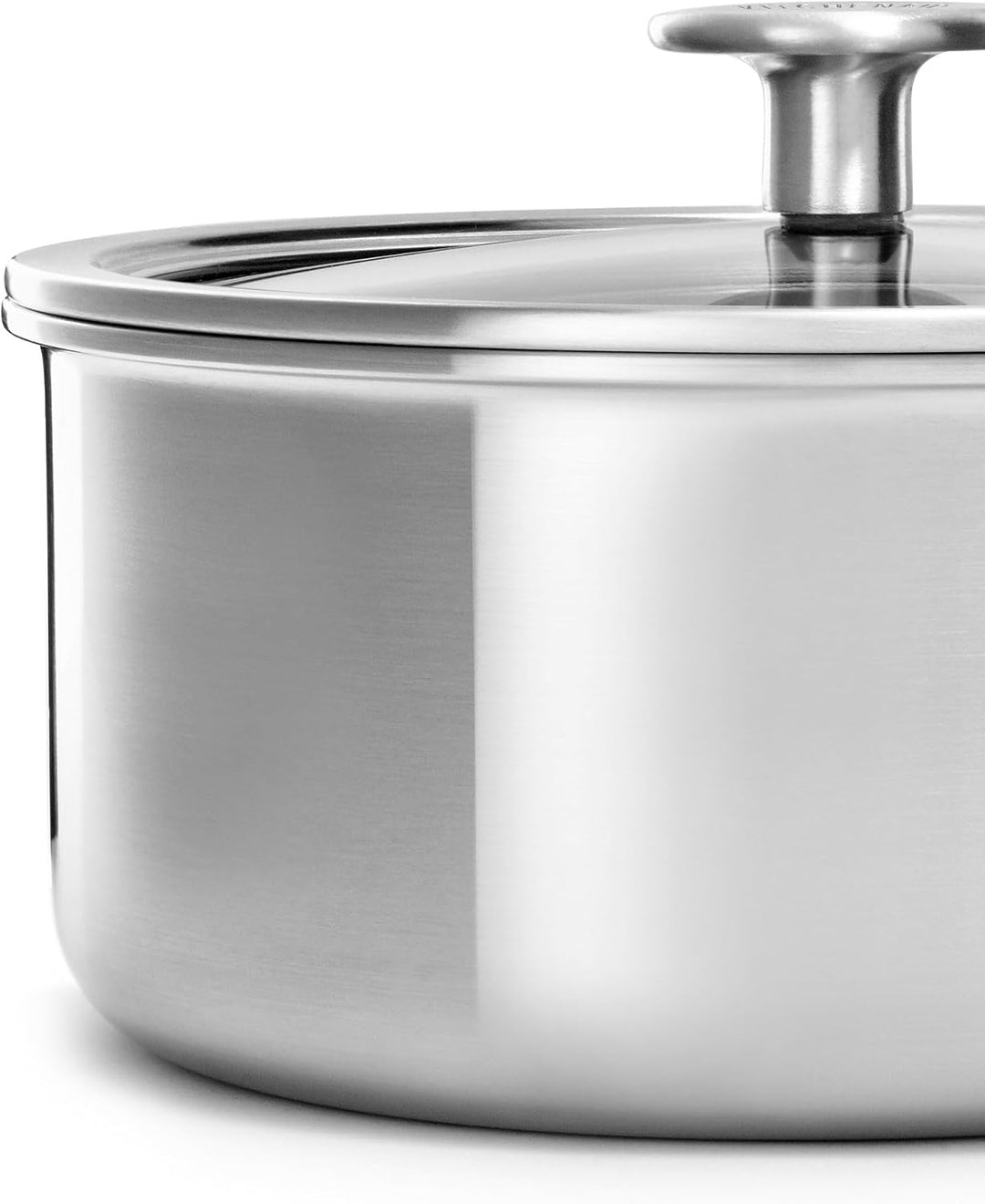 KitchenAid MultiPly 3PLY PFAS-freier Edelstahl-Kochtopf mit Glasdeckel, 20 cm/3,11 L, Dreifach, Mult
